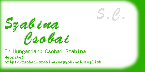 szabina csobai business card